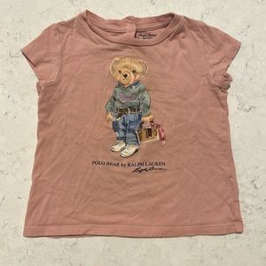 Polo bear pale pink t